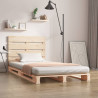 Estructura de cama madera maciza de pino 90x200 cm 1