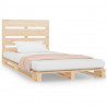 Estructura de cama madera maciza de pino 90x200 cm 2