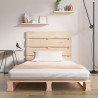 Estructura de cama madera maciza de pino 100x200 cm 3