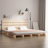 Estructura de cama de madera maciza de pino 160x200 cm 1