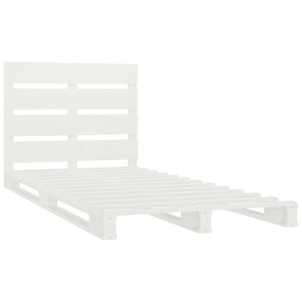Cama sem colchão 75x190 cm madeira de pinho maciça branco M 5