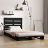 Estructura de cama madera maciza pino negro 75x190 cm 1