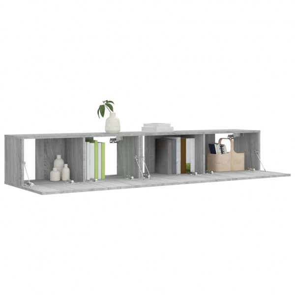Set de muebles para TV 2 pzas madera contrachapada gris Sonoma M 3