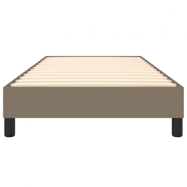 Estructura de cama box spring tela gris taupe 80x200 cm M 5