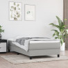 Estructura de cama box spring tela gris claro 90x190 cm 1