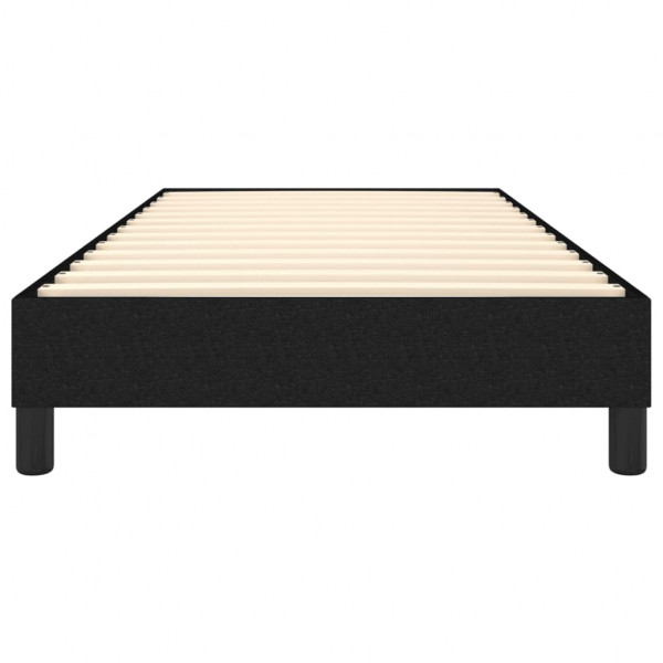 Estructura de cama box spring tela negro 90x190 cm M 5