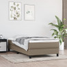 Estructura de cama box spring tela gris taupe 90x190 cm 1