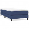 Estructura de cama box spring tela azul 90x190 cm 2