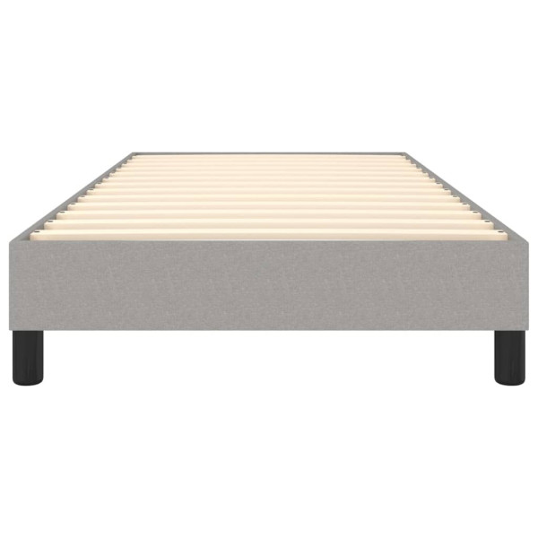 Estructura de cama box spring tela gris claro 90x200 cm M 5