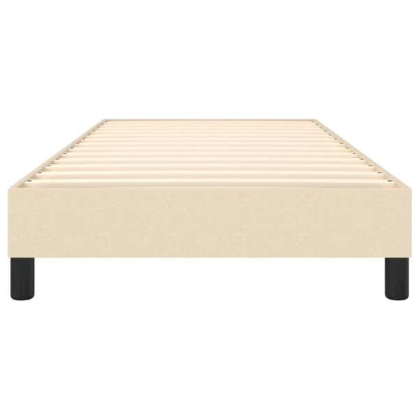 Estructura de cama box spring tela color crema 90x200 cm M 5