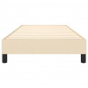 Estrutura de cama sem colchão 90x200 cm tecido creme 5