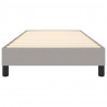 Estructura de cama box spring tela gris claro 100x200 cm 5