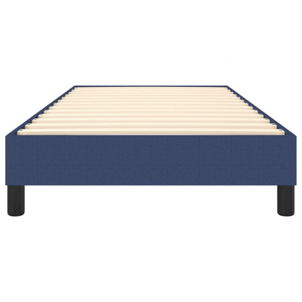 Estructura de cama box spring tela azul 100x200 cm M 5