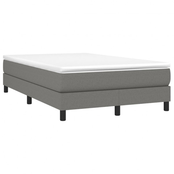 Estructura de cama box spring tela gris oscuro 120x200 cm M 3