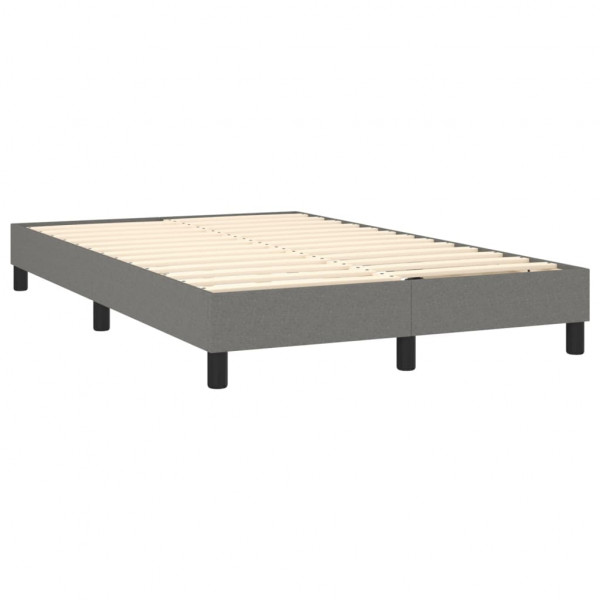 Estructura de cama box spring tela gris oscuro 120x200 cm M 4