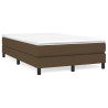Estrutura de cama box spring tecido marrom 120x200 cm 2