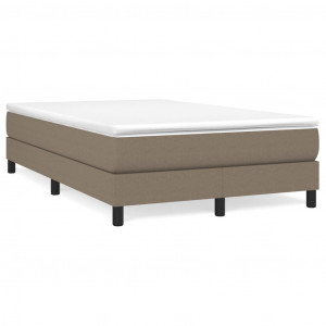 Estructura de cama box spring tela gris taupe 120x200 cm H