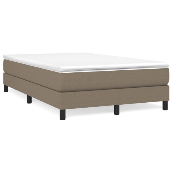 Estructura de cama box spring tela gris taupe 120x200 cm M 2