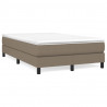 Estructura de cama box spring tela gris taupe 120x200 cm 2