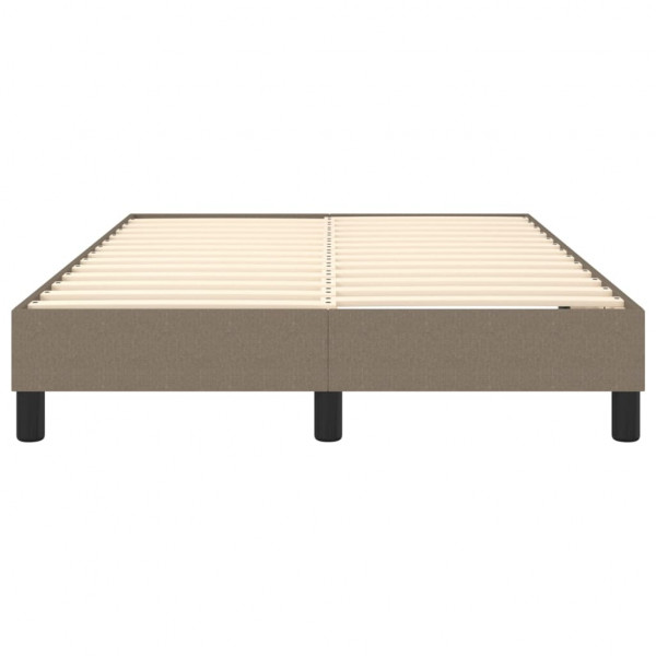 Estructura de cama box spring tela gris taupe 120x200 cm M 5
