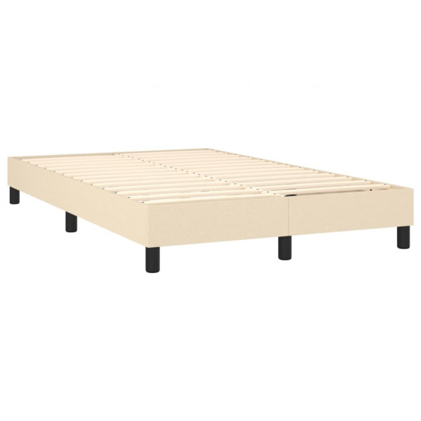 Estrutura de cama sem colchão 120x200 cm tecido cor creme M 4