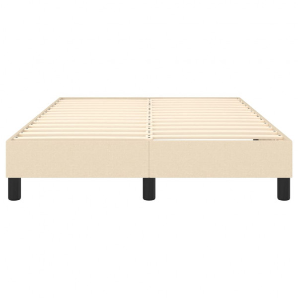 Estructura de cama box spring tela color crema 120x200 cm M 5