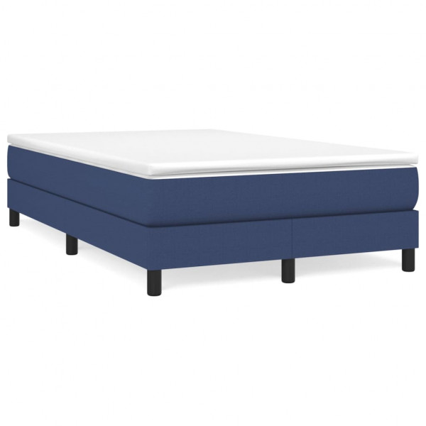 Estructura de cama box spring tela azul 120x200 cm M 2
