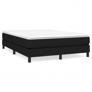Estructura de cama box spring tela negro 140x190 cm H