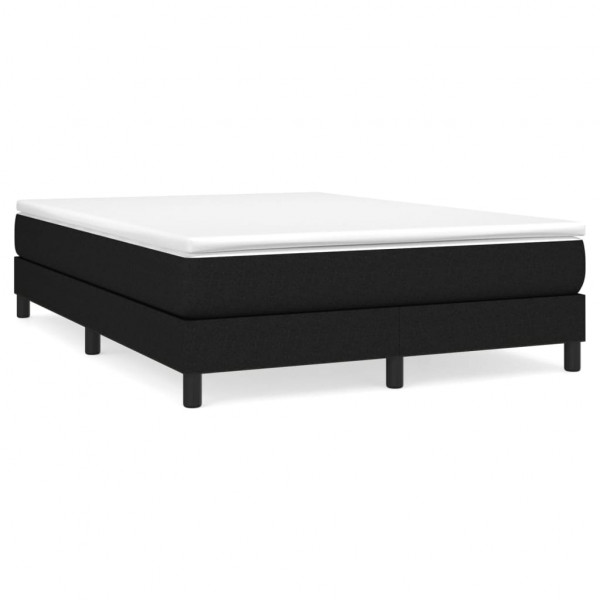 Estructura de cama box spring tela negro 140x190 cm M 2