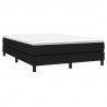Estructura de cama box spring tela negro 140x190 cm 3