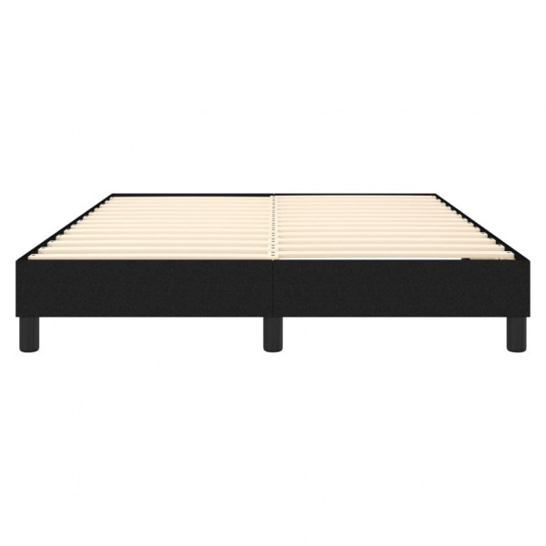 Estructura de cama box spring tela negro 140x190 cm M 5