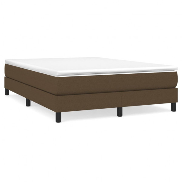 Estructura de cama box spring tela marrón 140x190 cm M 2