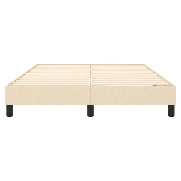Estrutura de cama sem colchão 140x190 cm tecido cor creme M 5