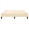 Estrutura de cama sem colchão 140x190 cm tecido cor creme 5