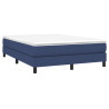 Estructura de cama box spring tela azul 140x190 cm 3