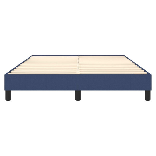 Estrutura de cama sem colchão 140x190 cm tecido azul M 5