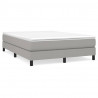 Estructura de cama box spring tela gris claro 140x200 cm 2