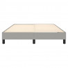 Estrutura de cama sem colchão 140x200 cm tecido cinzento-claro 5