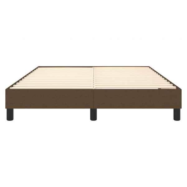 Estructura de cama box spring tela marrón 140x200 cm M 5