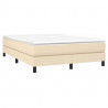 Estructura de cama box spring tela color crema 140x200 cm 3