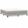 Estructura de cama box spring tela gris claro 160x200 cm 2