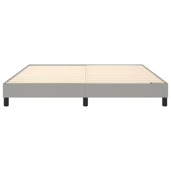Estructura de cama box spring tela gris claro 160x200 cm M 5