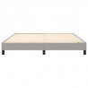 Estrutura de cama sem colchão 160x200 cm tecido cinzento-claro 5