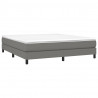 Estructura de cama box spring tela gris oscuro 160x200 cm 3