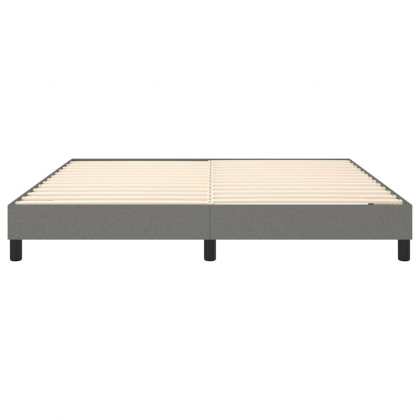 Estructura de cama box spring tela gris oscuro 160x200 cm M 5