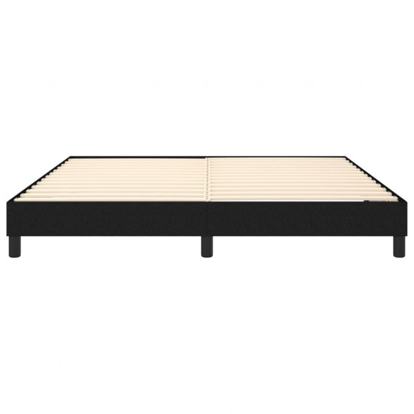Estructura de cama box spring tela negro 160x200 cm M 5