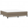 Estructura de cama box spring tela gris taupe 160x200 cm 2