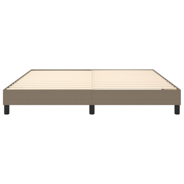 Estructura de cama box spring tela gris taupe 160x200 cm M 5