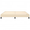 Estrutura de cama sem colchão 160x200 cm tecido cor creme 5