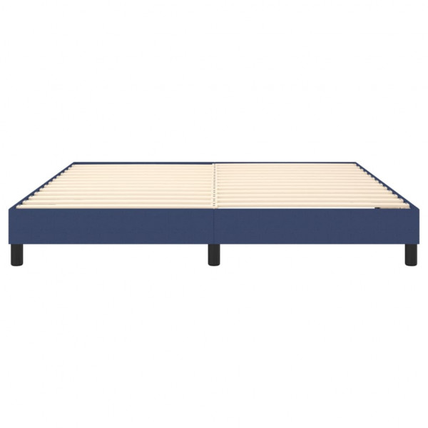 Estructura de cama box spring tela azul 160x200 cm M 5